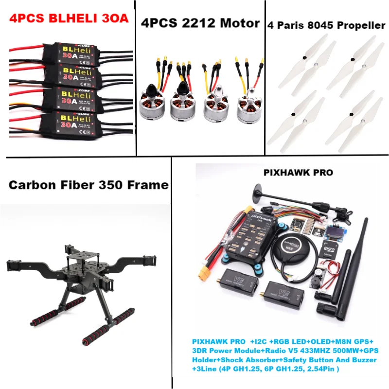 B-CUBE PIXHAWK PRO M8N Open source new smart drone FLY350 300 380 450MMpix quadrotor upturned rack