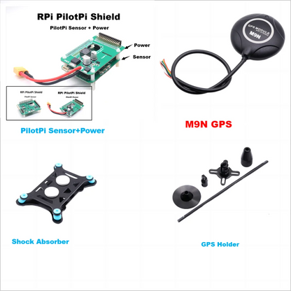 RPi PilotPi Shield Flight Control PX4 Прошивка Датчик и Питание С Raspberry Pi OS M8N GPS 32 Бит Автопилот Коптер Самолет 