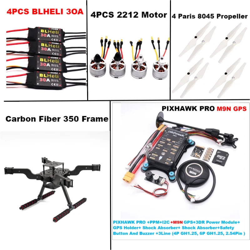 B-CUBE PIXHAWK PRO M9N Open source new smart drone FLY350 300 380 450MMpix quadrotor upturned rack