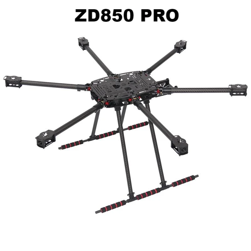 B-CUBE NEW ZD850PRO Full Carbon Fiber ZD850 Frame Kit with Unflodable Landing Gear Foldable Arm for FPV DIY Aircraft Hexacopter