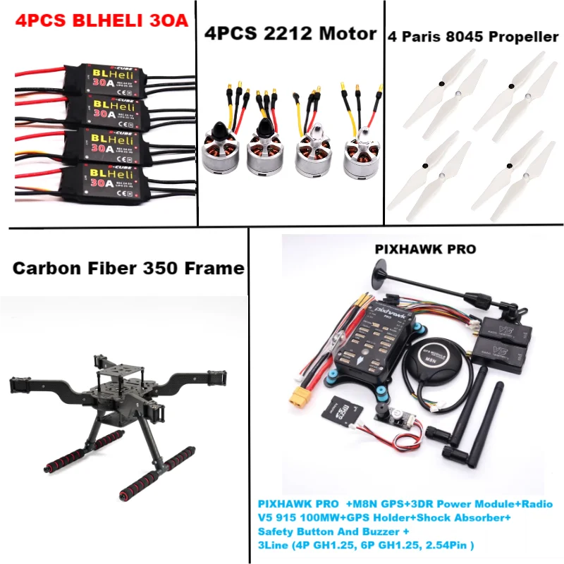 B-CUBE PIXHAWK PRO M8N Open source new smart drone FLY350 300 380 450MMpix quadrotor upturned rack