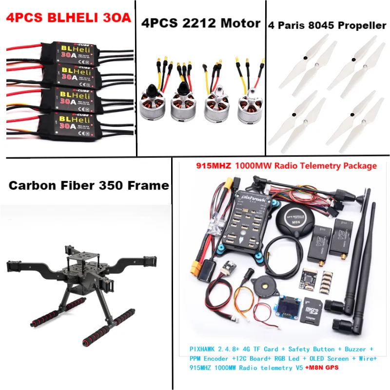 B-CUBE  PIXHAWK 2.4.8 M8N Open source new smart drone FLY350 300 380 450MMpix quadrotor upturned rack