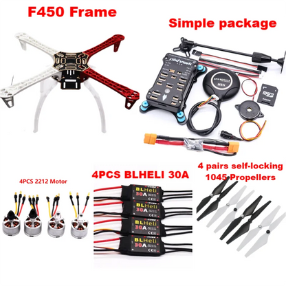 B-CUBE PIXHAWK2.4.8 Flight Control F450 Drone Kit Ardupilot 100MW Radio Telemetry Quadcopter BLHELI 30A 2212 Motor ESC Landing Gear