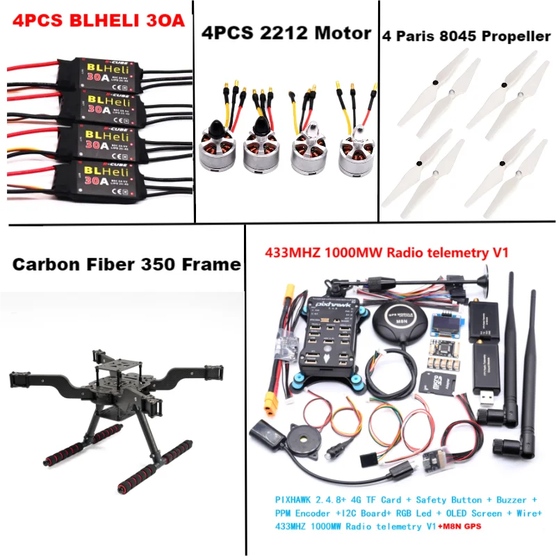 B-CUBE  PIXHAWK 2.4.8 M8N Open source new smart drone FLY350 300 380 450MMpix quadrotor upturned rack