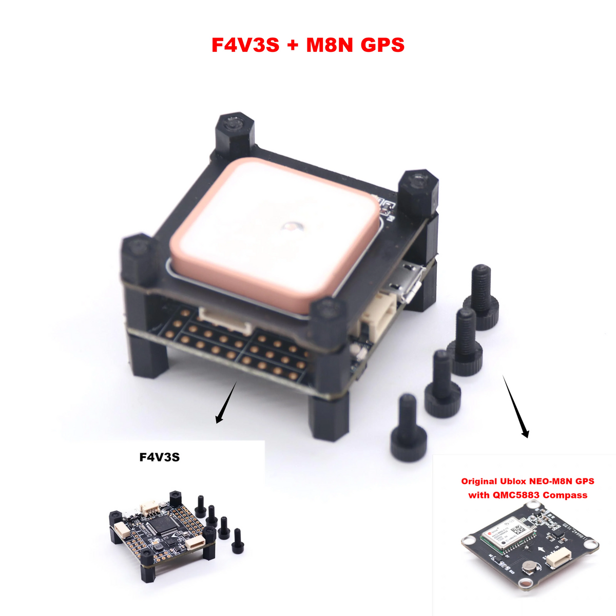 Fpv Barometer Module F4V3S/F4V3S PLUS FC Flight Controller Board Barometer OSD for QAV250 ...