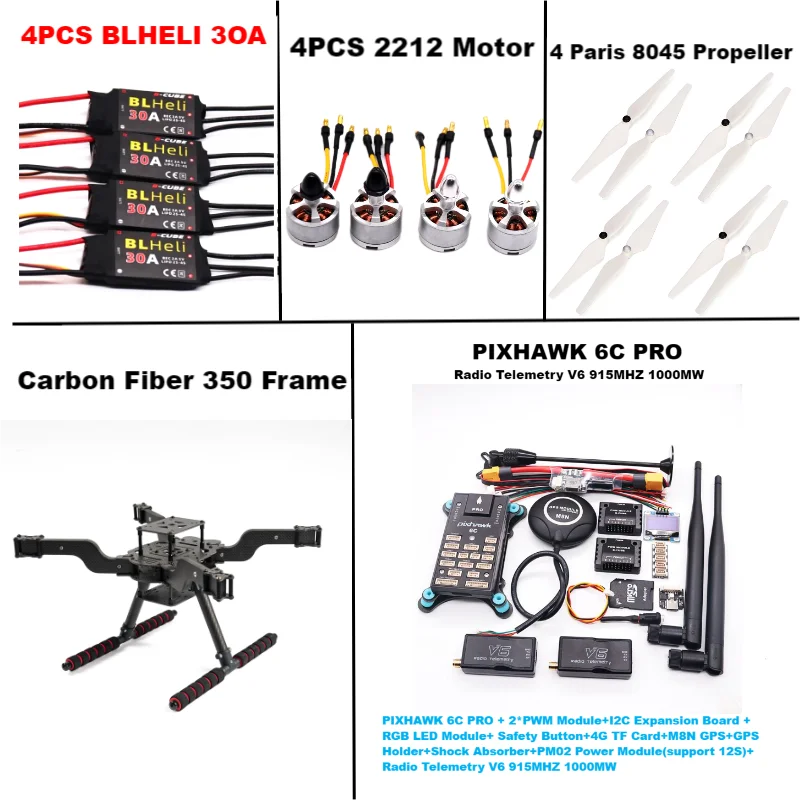 B-CUBE PIXHAWK 6C PRO M8N Open source new smart drone FLY350 300 380 450MMpix quadrotor upturned rack