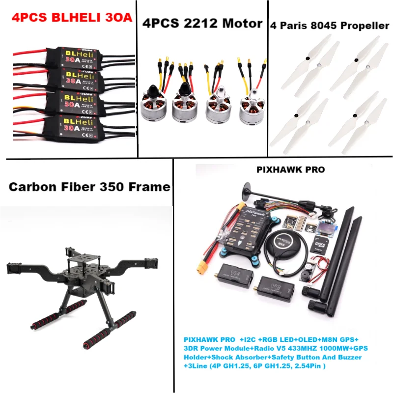 B-CUBE PIXHAWK PRO M8N Open source new smart drone FLY350 300 380 450MMpix quadrotor upturned rack