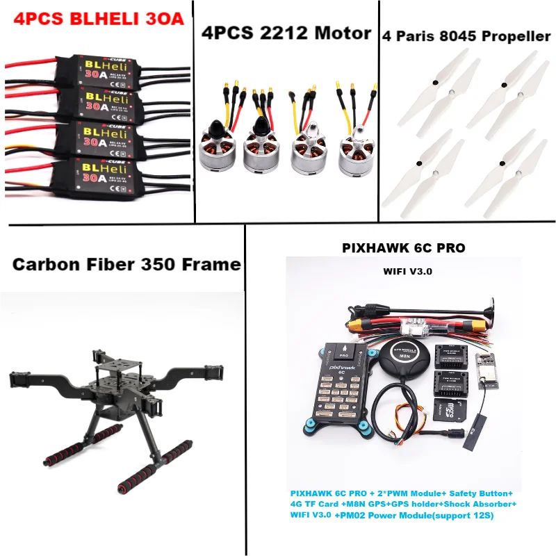 B-CUBE PIXHAWK 6C PRO M8N Open source new smart drone FLY350 300 380 450MMpix quadrotor upturned rack