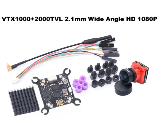 B-CUBE 5.8G 1000mW 48CH VTX Input Voltage 7-26V Video Transmitter25 1000mW+Mista FPV Camera 2000TVL CCD 2.1mm Wide Angle HD 1080P