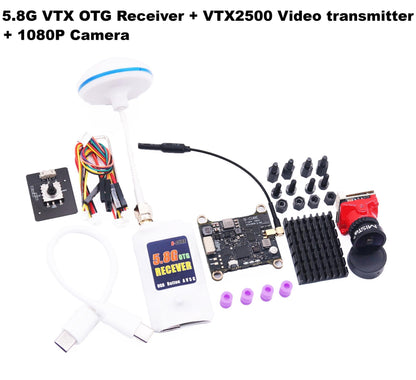 B-CUBE VTX OTG Receiver 5.8G 150CH Channel FPV VTX800 1000 1600 2500MW Video Transmitter Audio Android phone RC Airplane Drone