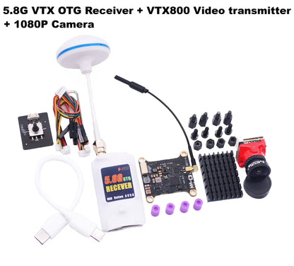 B-CUBE VTX OTG Receiver 5.8G 150CH Channel FPV VTX800 1000 1600 2500MW Video Transmitter Audio Android phone RC Airplane Drone
