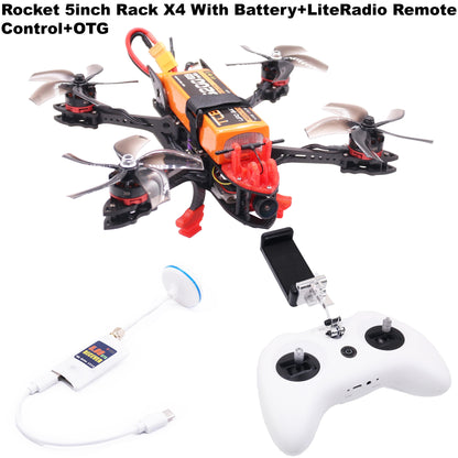 B-CUBE Rocket 5inch FPV Drone Frame Kit Carbon Fiber Racing Quadcopter Freestyle INAV Beatflight F722 Ardupilot Flight Control