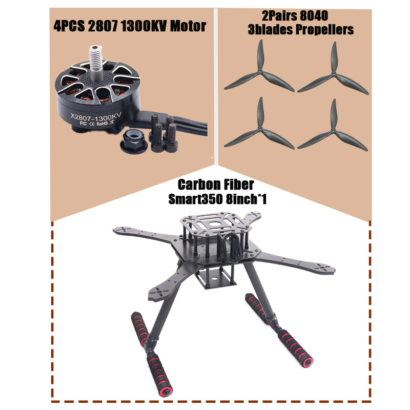 B-CUBE Smart330 350 7/8inch FPV Drone Frame Kit Carbon Fiber Racing Quadcopter Freestyle INAV Beatflight F722 Flight Control