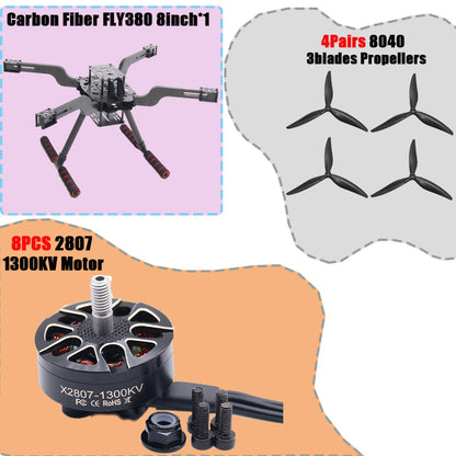 B-CUBE Open Source New Smart Drone FLY350 380MM F722 Quadrotor Rack RC Multicopter Multi-Rotor With Landing Gear Betaflight