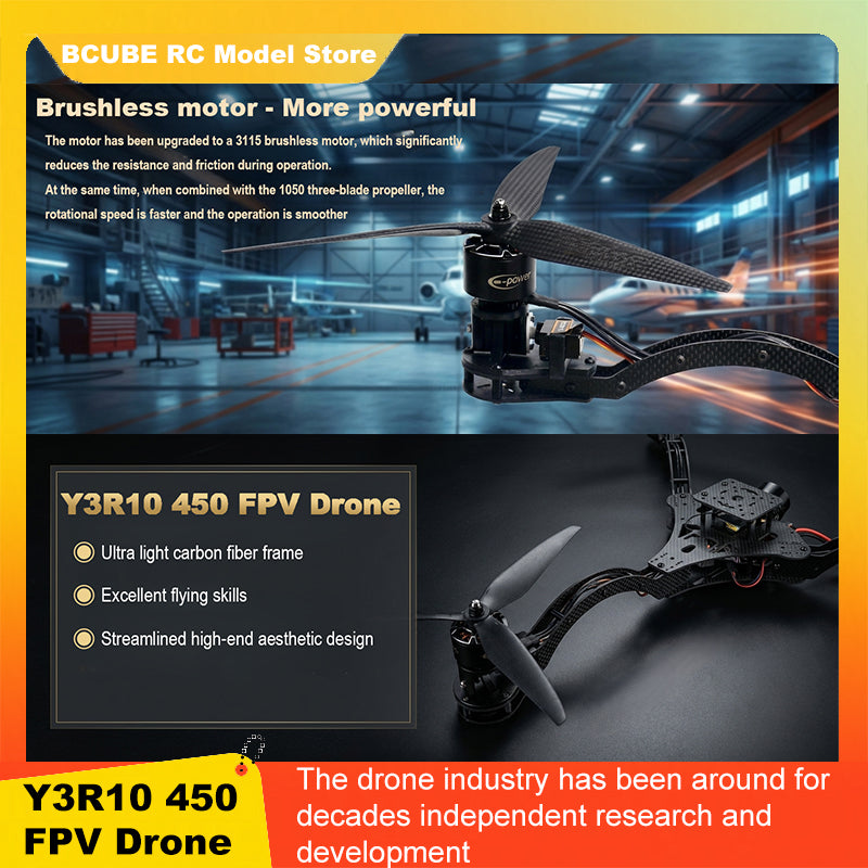 B-CUBE Y3 Carbon Fiber three-axis Frame F450 crossing three-axis frame three-axis drone frame F722 INAV BF