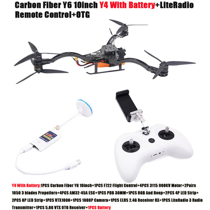 B-CUBE Y6 carbon fiber three-axis frame f450 crossing three-axis frame three-axis drone frame F722 INAV BF