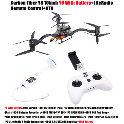 B-CUBE Y6 carbon fiber three-axis frame f450 crossing three-axis frame three-axis drone frame F722 INAV BF