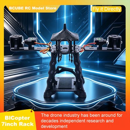 B-CUBE BICopter 7inch FPV Drone Frame Kit Carbon Fiber Racing Quadcopter Freestyle INAV Beatflight F405 F722 Ardupilot Flight Control