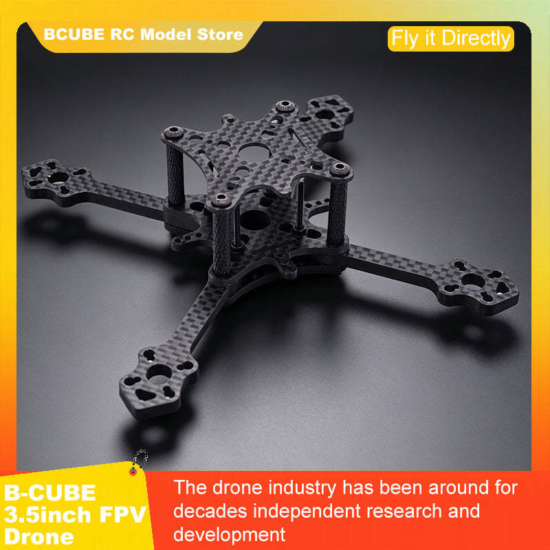 B-CUBE 3.5inch FPV Drone Frame Kit Carbon Fiber Racing Drone Quadcopter INAV Beatflight F722 F745 Ardupilot Flight Control
