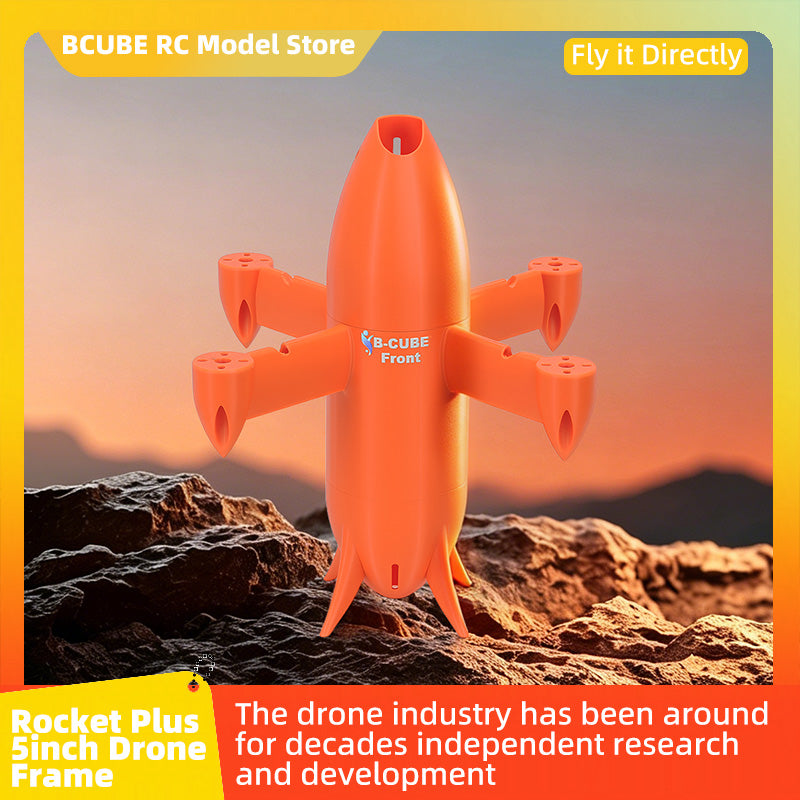 B-CUBE Rocket PLUS 5inch FPV Drone Frame Kit Carbon Fiber Racing Quadcopter Freestyle INAV Beatflight F722 Ardupilot Flight Control