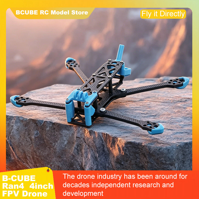 B-CUBE Ran4 4inch FPV Drone Frame Kit Carbon Fiber Racing Drone Quadcopter INAV Beatflight F722 F745 Ardupilot Flight Control