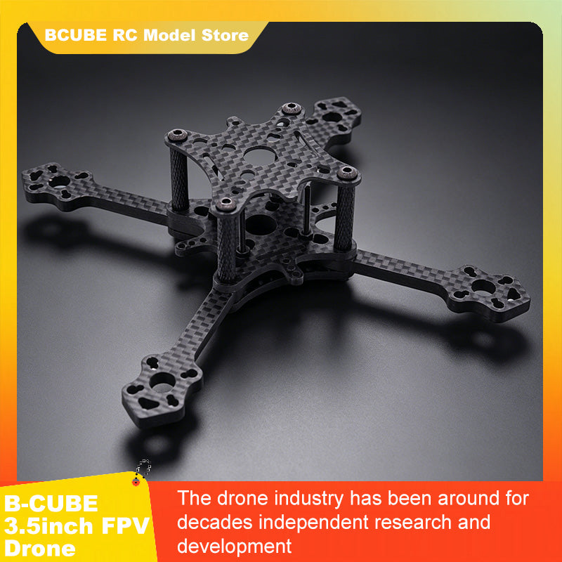 B-CUBE 3.5inch FPV Drone Frame Kit Carbon Fiber Racing Drone Quadcopter INAV Beatflight F722 F745 Ardupilot Flight Control