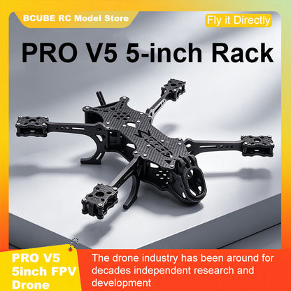 B-CUBE PRO V5 5inch FPV Drone Frame Kit Carbon Fiber Racing Quadcopter Optical Flow M10 GPS INAV Beatflight H743 Flight Control