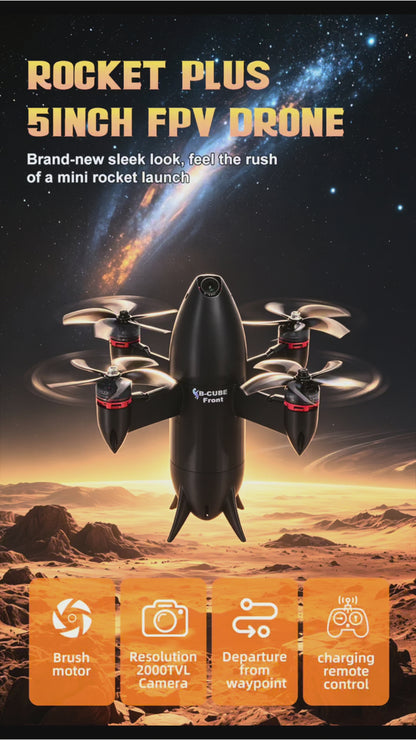 B-CUBE Rocket PLUS 5inch FPV Drone Frame Kit Carbon Fiber Racing Quadcopter Freestyle INAV Beatflight F722 Ardupilot Flight Control