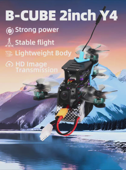 B-CUBE 2inch Y4 FPV Drone Frame Kit Carbon Fiber Racing Drone Quadcopter INAV Beatflight F722 NOXE Ardupilot Flight Control