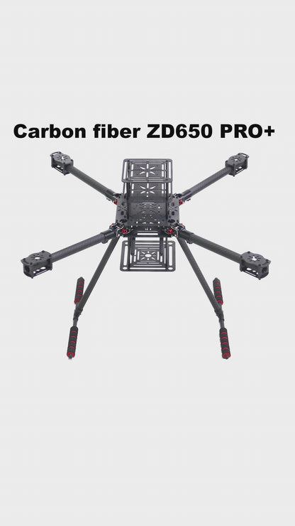 B-CUBE ZD650 PRO+ 650mm Ardupilot Pixhawk Carbon fiber Quadcopter Frame FPV Quad with Carbon Fiber Landing Skid Motor 40A ESC