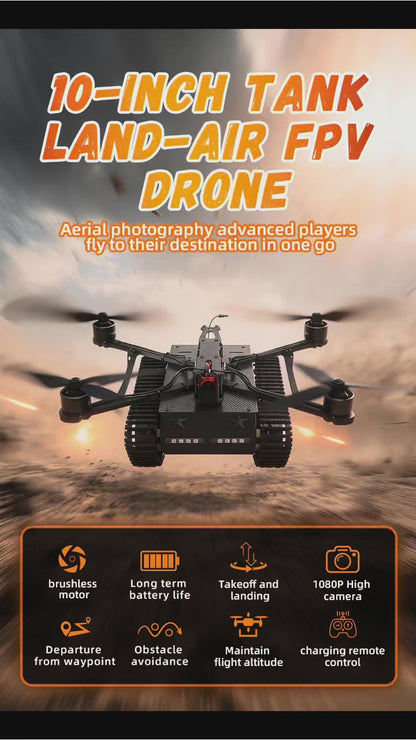 B-CUBE 10-inch Tank Land-air FPV Drone Frame Kit Carbon Fiber Racing Quadcopter Car INAV Beatflight H743 F745 Flight Control