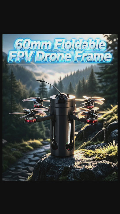 B-CUBE 60mm Foldable FPV Drone Frame Kit Carbon Fiber Racing Quadcopter Freestyle INAV Beatflight F4V3S PULS F745 H743