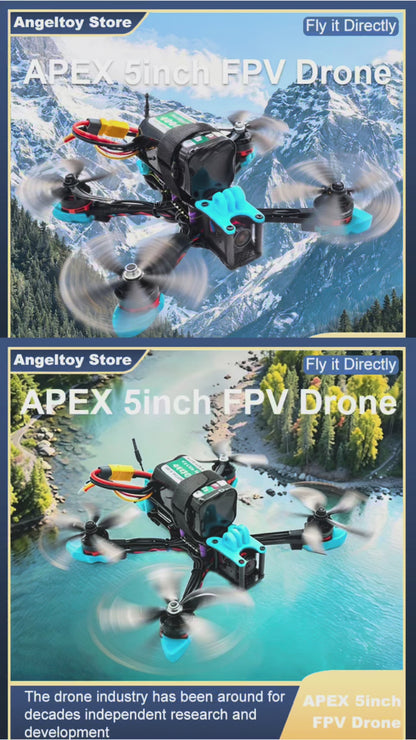 B-CUBE APEX 5inch FPV Drone Frame Kit Carbon Fiber Racing Drone Quadcopter Freestyle INAV Beatflight F722 M10 GPS Flight Control