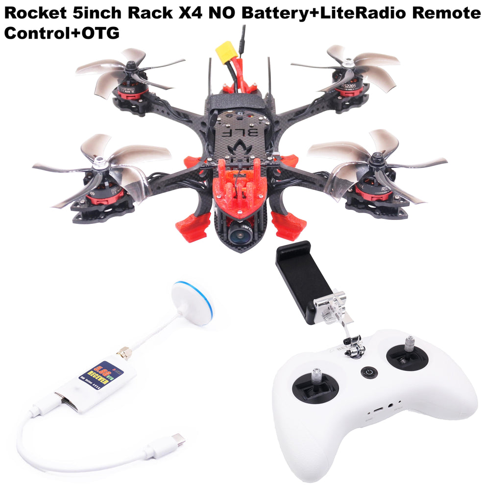 B-CUBE Rocket 5inch FPV Drone Frame Kit Carbon Fiber Racing Quadcopter ...