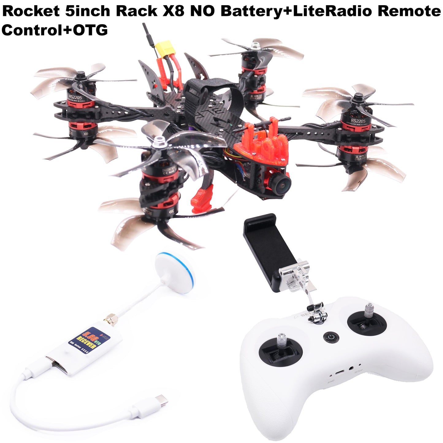 B-CUBE Rocket 5inch FPV Drone Frame Kit Carbon Fiber Racing Quadcopter Freestyle INAV Beatflight F722 Ardupilot Flight Control